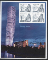 Martin Mörck. Sweden 2009. Tall Buildings. Michel Bl.32 MNH. Signed. - Blocks & Kleinbögen