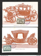 PORTUGAL - 2 Cartes Maximum 1952 - COCHE DO SÉCULO XIX Et XVIII - Maximumkarten (MC)