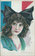 Cr12 Cartolina Art Deco Woman Lady Donnina Illustratore Artist Cherubini Alsazia - Other & Unclassified