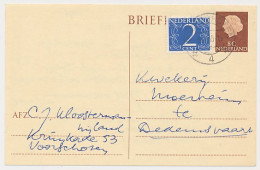 Briefkaart G. 325 / Bijfrankering Voorschoten - Dedemsvaart 1965 - Postwaardestukken