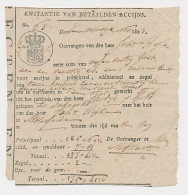Kwitantie Van Betaalden Accijns - Alblasserdam 1823 - Fiscale Zegels
