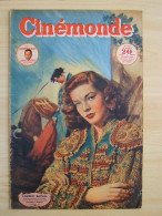 Cinémonde N°712 Du 23 Mars 1948 Lauren Bacall - Karin Booth- Orson Welles-Florence Marly - Henri Vidal - Humphrey Bogart - Kino/Fernsehen