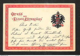 REGIONS - ALSACE - ELSASS - LOTHRINGEN - Gruss Aus Elsass-Lothringen - 1900 -(peu Courante) - Alsace