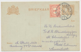 Briefkaart G. 98 / Bijfrankering Haarlem - Amersfoort 1918 - Postwaardestukken