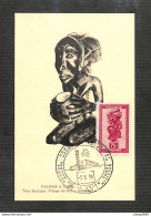 RUANDA-URUNDI - Carte MAXIMUM 1958 - FIGURINE A COUPE - Tribu Ba-Luba (Village De Buli S. Lualaba) - RARE - Other & Unclassified