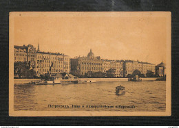 RUSSIE - RUSSIA - PETROGRAD - La Neva - Le Quai De L'Amirauté - 1917  - Rare - Russland