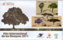 Lote EC57, Ecuador, 2011,  SPD-FDC, Año Internacional De Los Bosques, International Year Of Forests - Ecuador