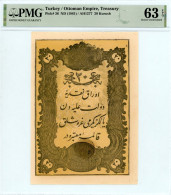 Turkey - 1861 20 Kurush, PMG 63 EPQ Top Pop - Turquia