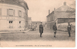 78  BONNIERES Sur SEINE  Rue De La Poste Et La Gare - Bonnieres Sur Seine