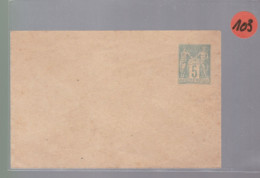 Entier Postal   5c  Vert    Type Sage   Sur Enveloppe  Non Circulée - 1877-1920: Période Semi Moderne