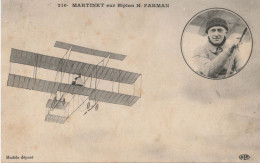 CT  MARTINET SUR  BIPLAN  FARMAN   DIJON 21 - Other & Unclassified