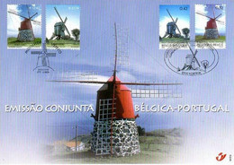 Année 2002 : Carte Souvenir 3091/3092HK - Moulins à Vent - Cartoline Commemorative - Emissioni Congiunte [HK]