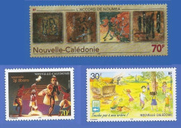 NOUVELLE CALÉDONIE 805 + 806 + 807 NEUFS ** ACCORD DE NOUMÉA + SPECTACLE + TOUCHE PAS A MON ARBRE - Unused Stamps