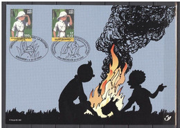 Année 2001 : Carte Souvenir 3048HK - Tintin Au Congo - Souvenir Cards - Joint Issues [HK]