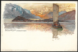 Italie, Manuel WIELANDT - Lithographie - BELLAGIO Da Cadenabbia - Wielandt, Manuel