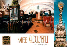 73635565 Linz Donau Kaffee Glockenspiel Dreifaltigkeitssaeule Linz Donau - Sonstige & Ohne Zuordnung