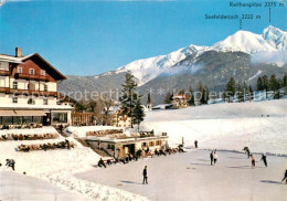 73635559 Seefeld Tirol Eislaufplatz Mit Hotel Wetterstein Wintersportplatz Alpen - Sonstige & Ohne Zuordnung