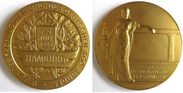 Médaille En Bronze Dorée Für Hervorragende Leistungen Hamburg 1928, Pour Les Réalisations Exceptionnelles - Sonstige & Ohne Zuordnung