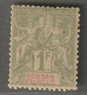 SOUDAN - N°15 ** (1894) 1f Olive - Ungebraucht