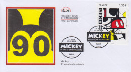 Enveloppe  FDC   1er  Jour   FRANCE    Walt  DISNEY  :  MICKEY    90  Ans  D' Enthousiasme    2018 - 2010-2019
