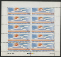 TAAF Poste Aérienne PA N° 114 Feuille Complète De 10 Ex. Cote 150 € Neufs ** (MNH) Avec Coin Daté TB Voir Suite - Luftpost