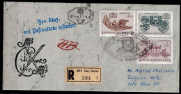 Reko FDC Brief  Mit Postkutsche Befördert ( Blaue Schrift Linz )  Vom 12.12.1972 - Briefe U. Dokumente