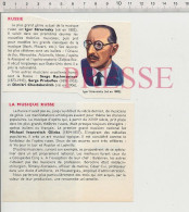 Doc 1967 Igor Stravinsky Russie Portrait Musique 231A1 - Altri & Non Classificati
