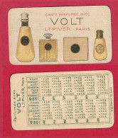 AF15 PARFUMS PARFUMERIE CARTE PARFUMEE AVEC VOLT L.T.PIVER,PARIS AVEC DOS CALENDRIER 1928 - Antiguas (hasta 1960)