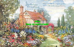 R588199 A Birthday Greeting. May Your Life Be A Sunny Garden. E. L. Hampshire. 1 - Mundo