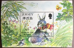 Jersey 1999 Year Of The Rabbit Minisheet MNH - Jersey