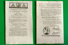 D-FR Révolution 1794 Loi Concernant Les Emigrés - Documents Historiques