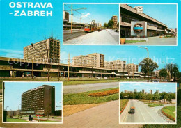 73634983 Ostrava Zabreh Bahnhof Einkaufszentrum Wohnsiedlung Hochhaeuser Hauptst - Tschechische Republik