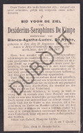 WOI - D. De Kimpe °Zele 1881 †Billy, Frankrijk 1917 Als Opgeëiste Werkloze (F586) - Overlijden