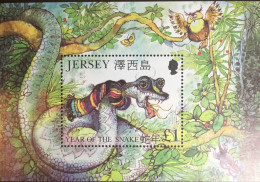 Jersey 2001 Year Of The Snake Minisheet MNH - Jersey