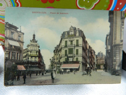 BRUXELLES:PLACE DE LOUVAIN ANIMEE 1911 - Marktpleinen, Pleinen