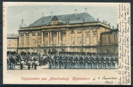 1902 DENMARK AMALIENBORG PALACE POSTCARD Copenhagen - Dresden Germany - Lettres & Documents