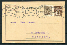 1923 Denmark Odense Business Postcard - Hamburg Germany  - Brieven En Documenten