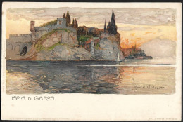 Italie, Manuel WIELANDT - Lithographie - ISOLA Di GARDA - Wielandt, Manuel