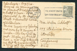 1936 Denmark Hildesheim Germany Postcard Copenhagen - California USA  - Briefe U. Dokumente