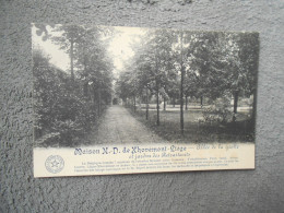 Cpa Maison Notre Dame De Xhovemont Allée De La Grotte Et Jardin Des Retraitants 1919 - Luik