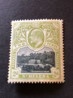 SAINT HELENA  2d Black And Green MH* See Scan For Foxing On Gum - Sint-Helena