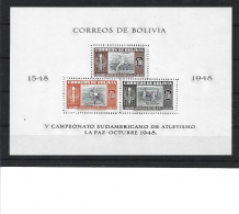 1951 BOLIVIE BF 14** Athlétisme, Javelot, Haie, Témoin, Issu De Série - Bolivia