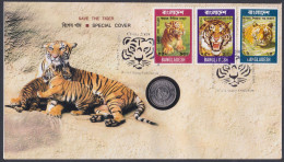 Bangladesh 2009 Private Coin Cover Tiger, Tigers, Wildlife, Wild Life, Animal, Animals - Bangladesch