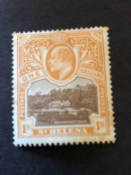 SAINT HELENA  1s Brown And Orange MH* See Scan For Foxing On Gum - Saint Helena Island