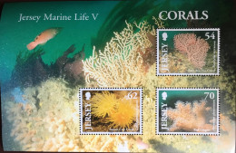 Jersey 2004 Corals Marine Life Minisheet MNH - Vie Marine