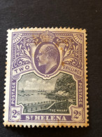 SAINT HELENA  2s Black And Violet MH* CV £65 See Scan For Foxing On Gum - Sint-Helena