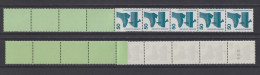 Bund 700 A RE 5+4 Grün/planatol Schwarze Nr. Unfallverhüttung 50 Pf Postfrisch - Rollenmarken