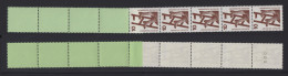 Bund 695 A RE 5+4 Grün/planatol Schwarze Nr. Unfallverhütung 10 Pf Postfrisch - Rolstempels