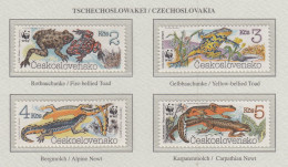 CZECHOSLOVAKIA 1989 WWF Reptiles Mi 3007-3010 MNH(**) Fauna 770 - Autres & Non Classés