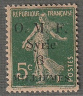 SYRIE - N°23 ** (1920) 3m Sur 5c Vert - Neufs